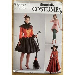 Simplicity Costume R12197 Misses' Witch Theme Pattern Size 16-24